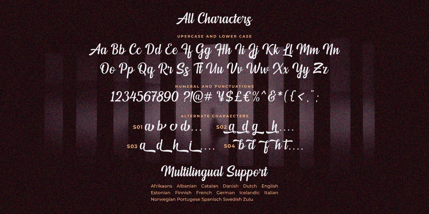Example font Mendoan Script #2